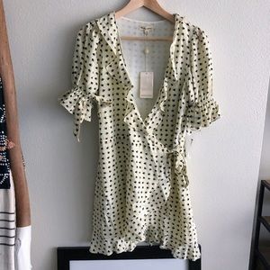 NWT For Love and Lemons Sweetheart Wrap Mini Dress